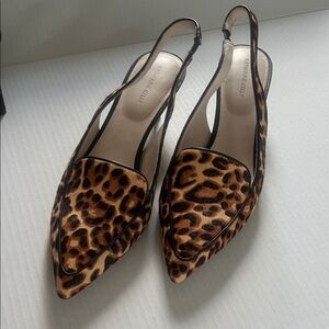 Katherine Kelly Leopard Print Slingback kitten heels